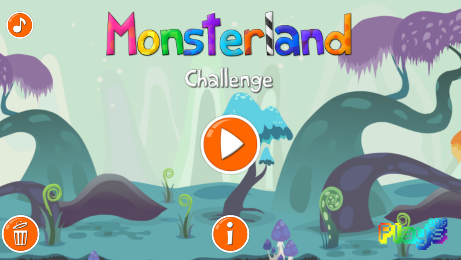 Monsterland Challenge Welcome Screen Screenshot.