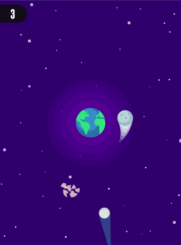 Moon Defense Game Screenshot.