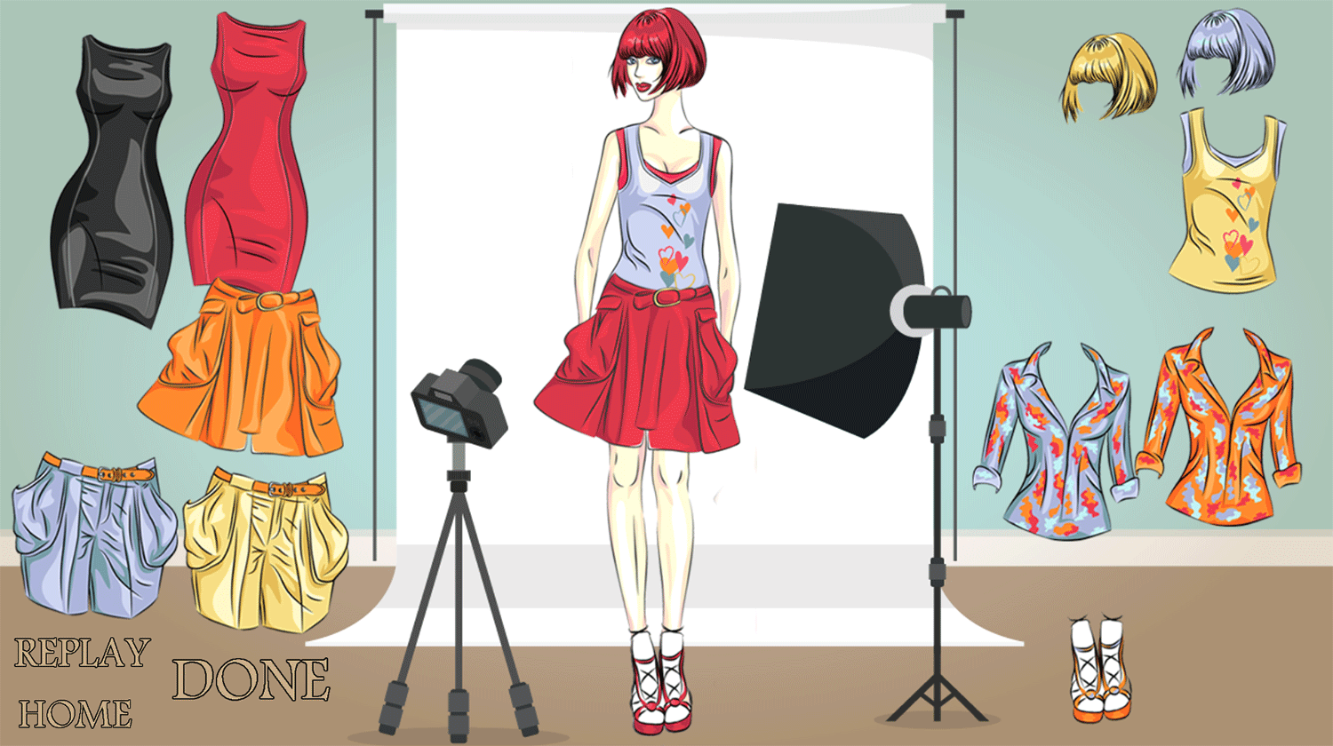 Morning Photo Session Game Dressed Up Model Screenshot.