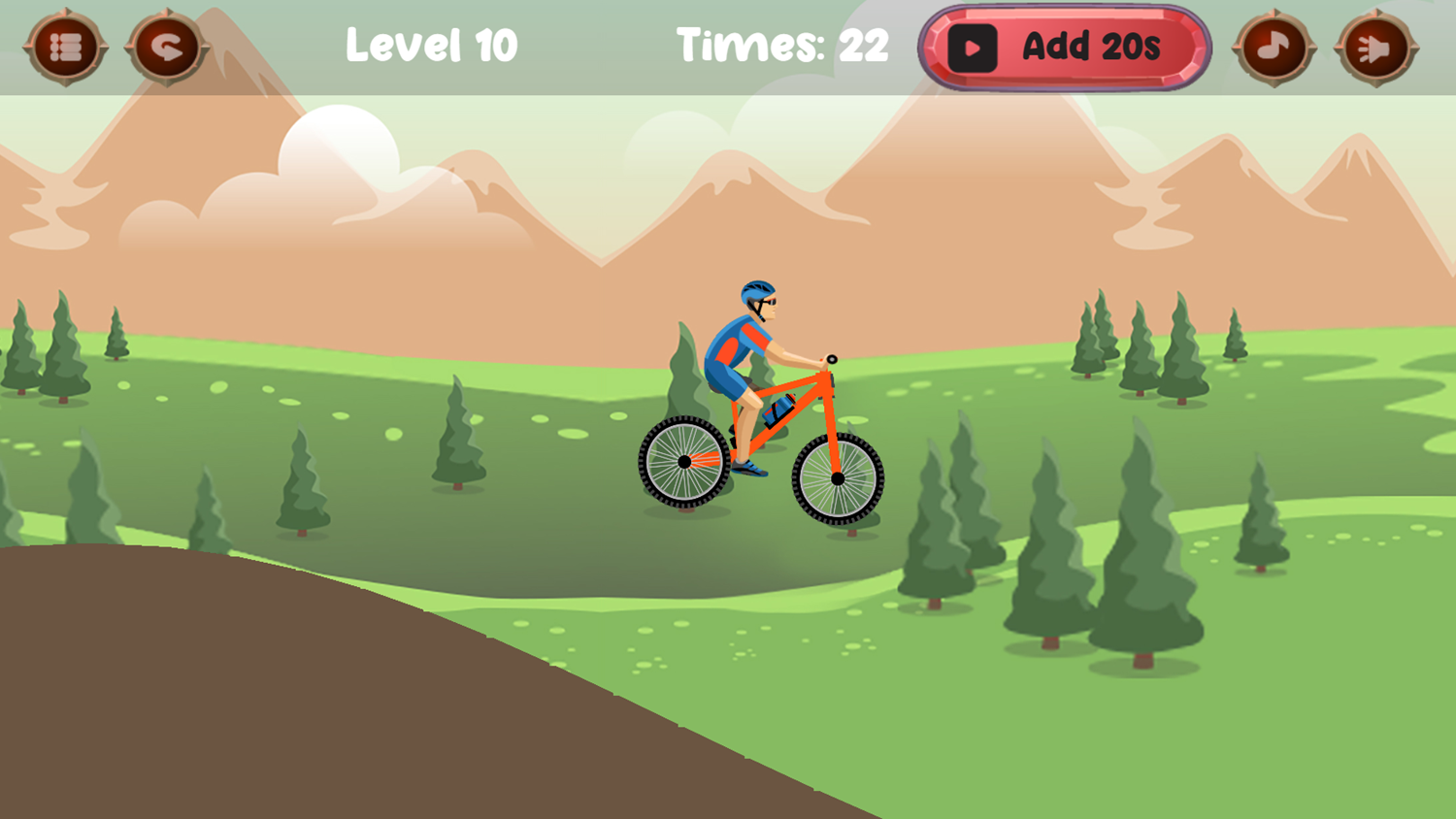 Mountain Cycle Game Next Level Screenshot.