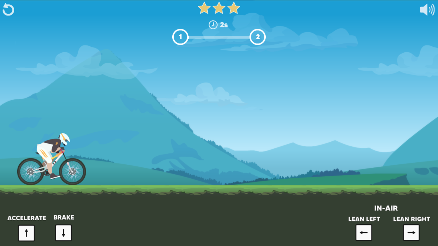 Mountain Rider Game Start Screenshot.