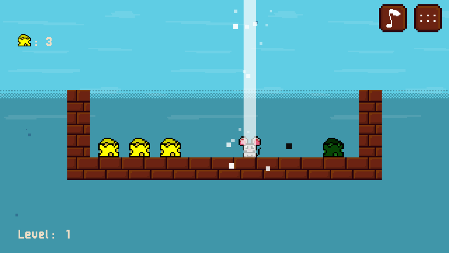 Mouse Platform Escapes Game Level Start Screenshot.