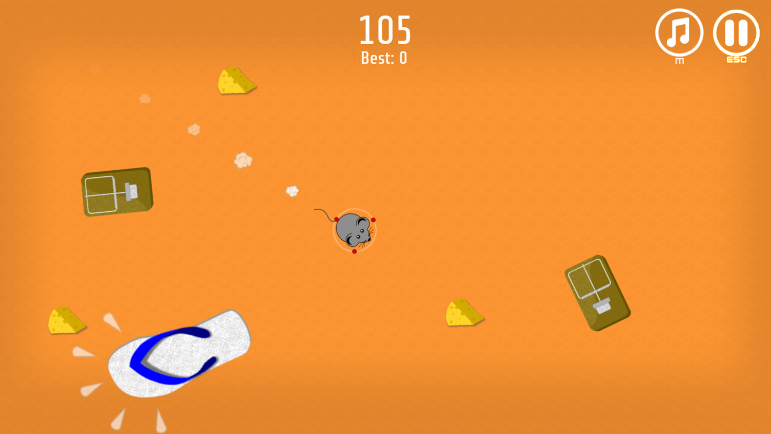 Mouse Run Game Play Screenshot.