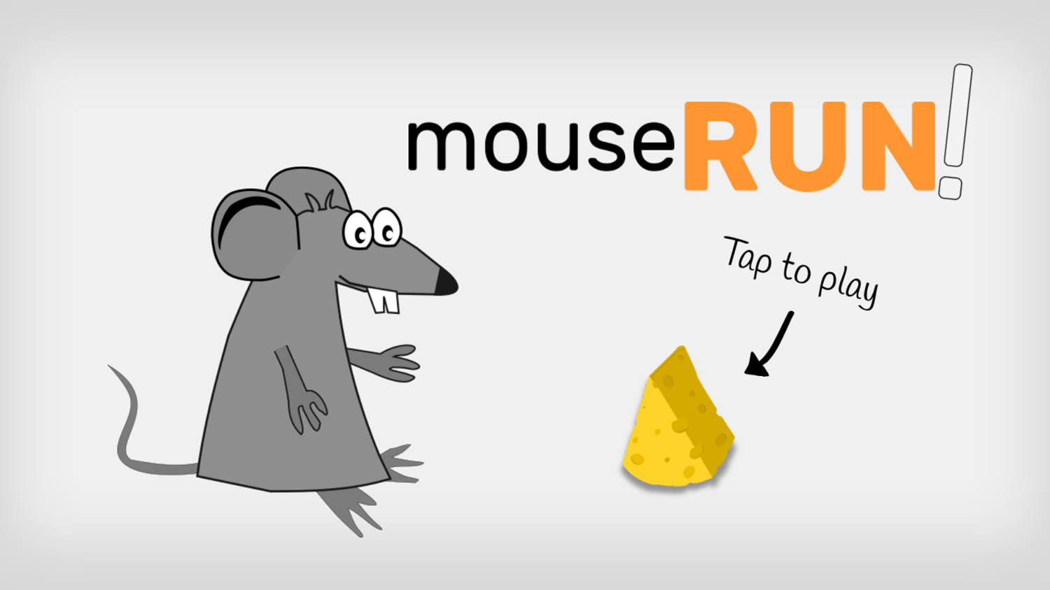 Mouse Run Game Welcome Screen Screenshot.