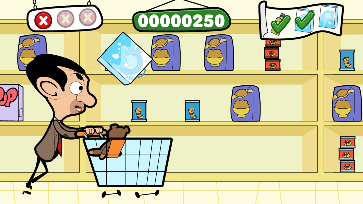 Mr Bean Bean in Panic Game Play Screenshot.