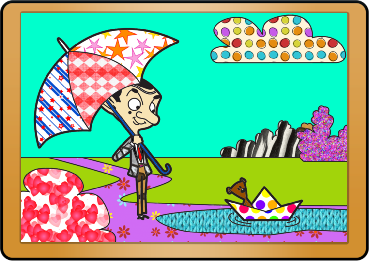 Mr. Bean Splash Art Painting Export Screenshot.