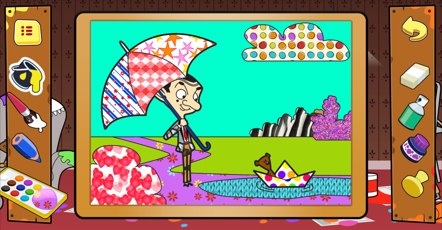Mr. Bean Splash Art Painting Screenshot.