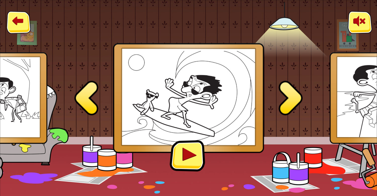 Mr. Bean Splash Art Scene Select Screenshot.