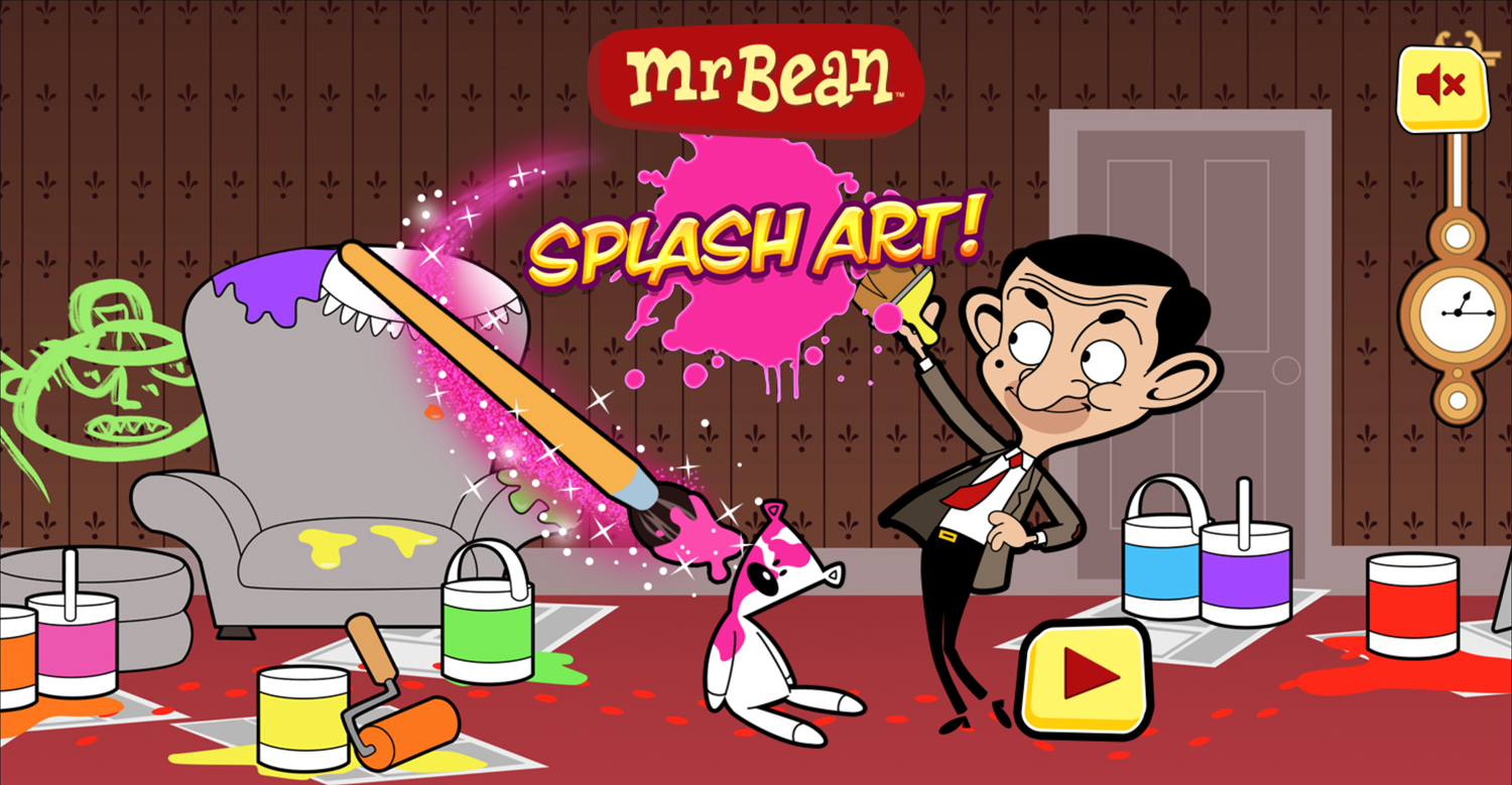 Mr. Bean Splash Art Welcome Screen Screenshot.