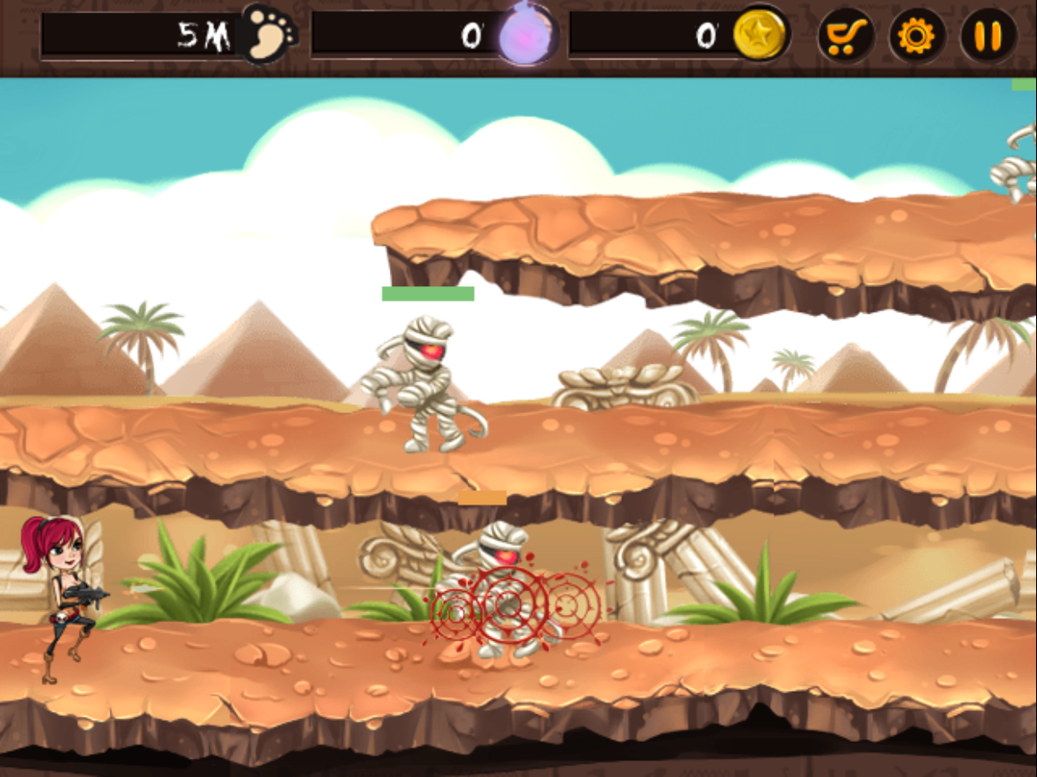 Mummy Hunter Game Screenshot.