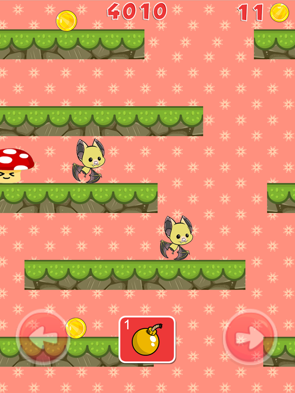 Mushroom Fall Game Screenshot.