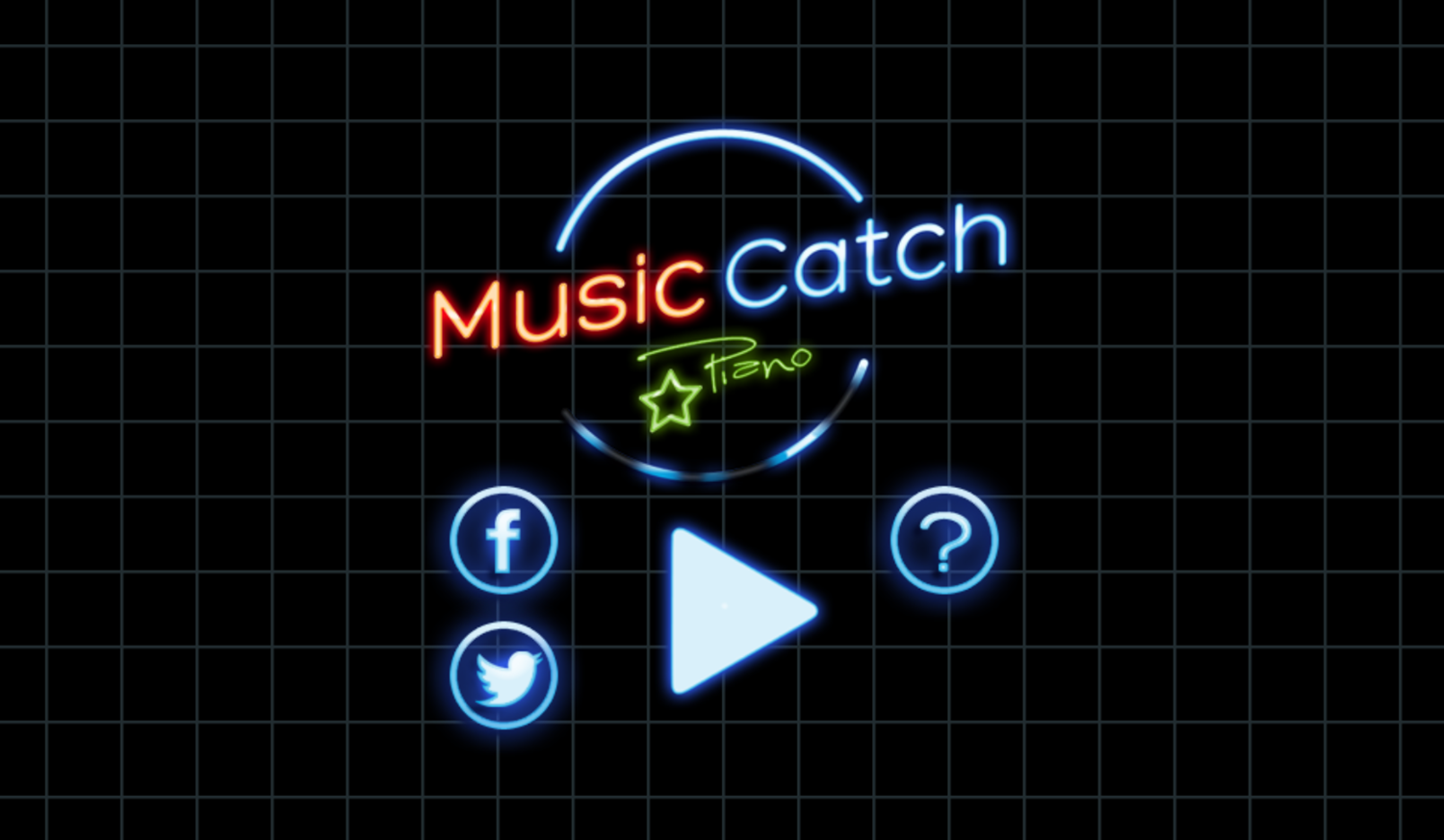 Music Catch Game Welcome Screen Screenshot.