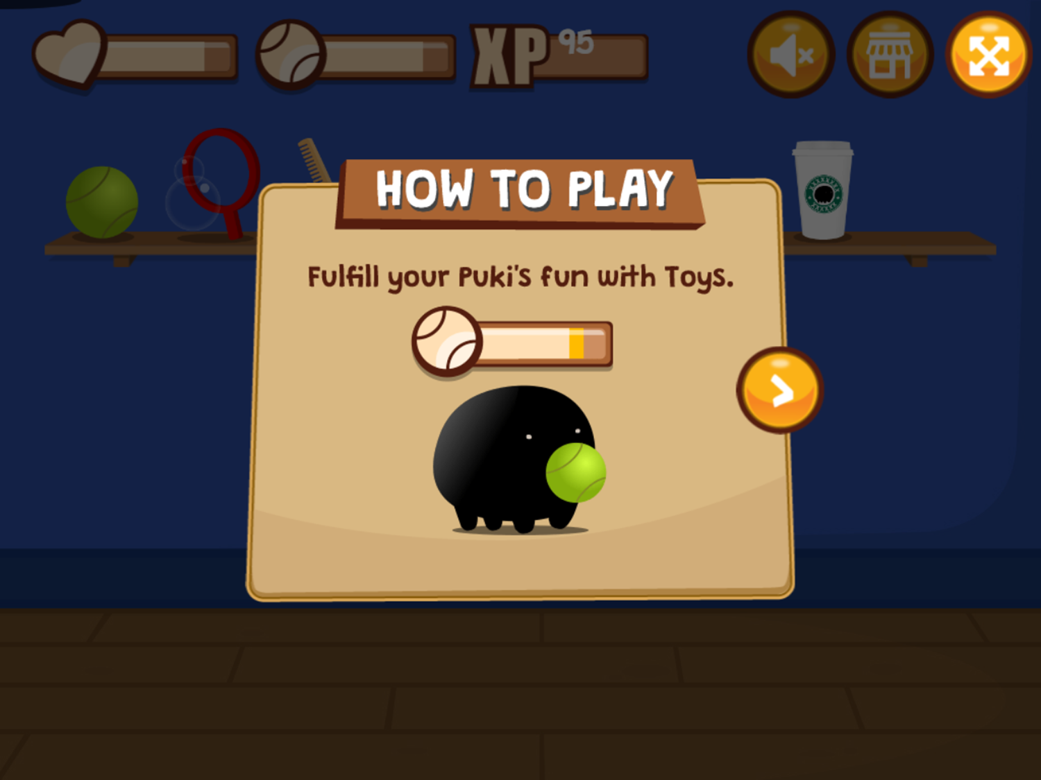 My Puki Game How To Play Screenshot.