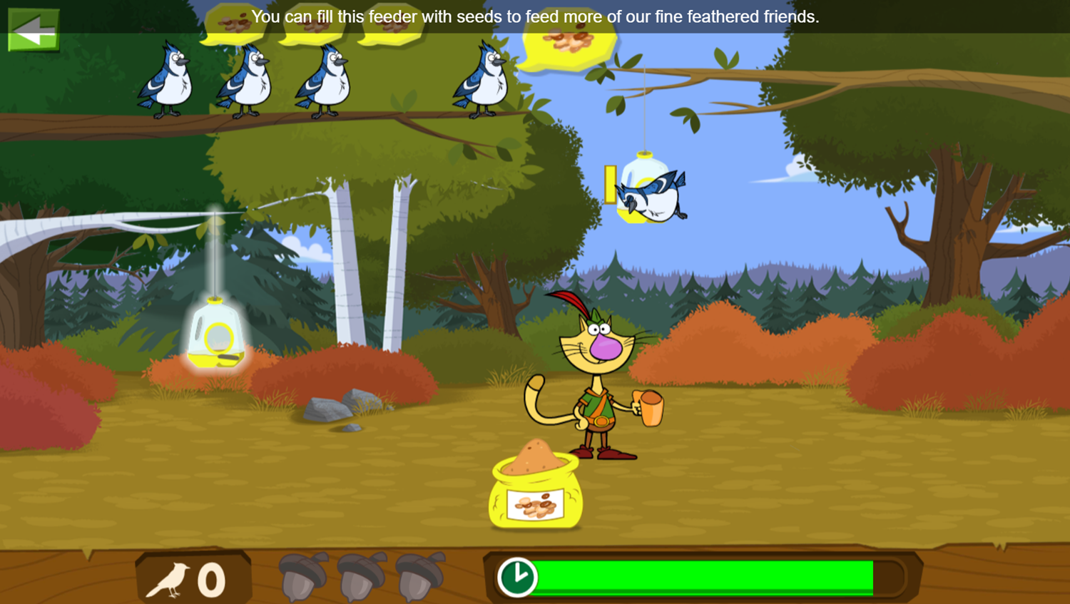 Nature Cat Fine Feathered Feast Game Play Tips Screenshot.