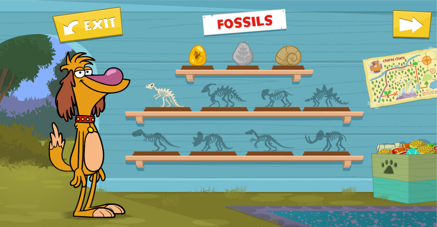 Nature Cat Hal's Big Dig Game Iguanodon Complete Screenshot.