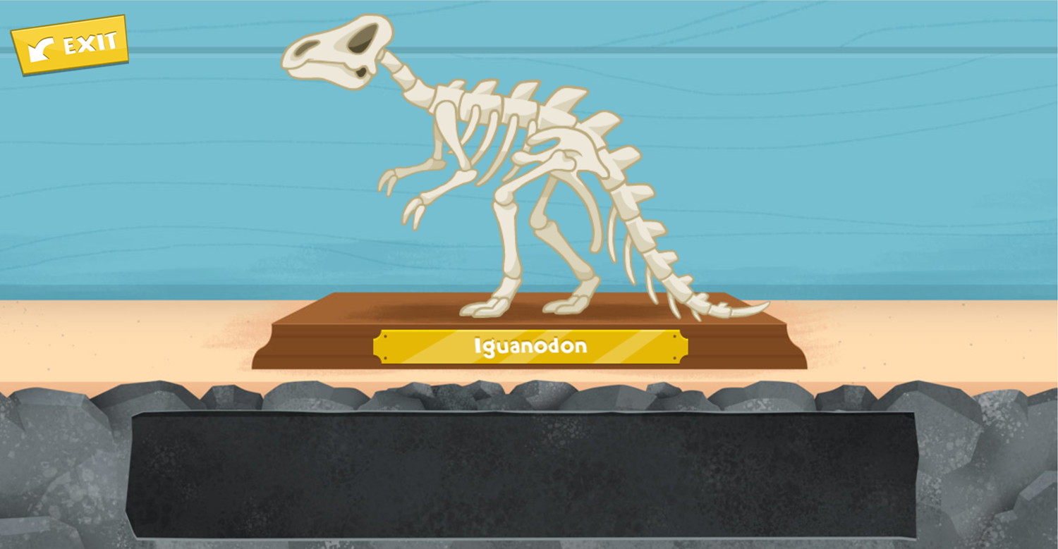 Nature Cat Hal's Big Dig Iguanodon Fossil Screenshot.