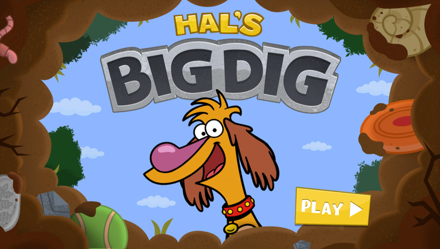 Nature Cat Hal's Big Dig Game Welcome Screen Screenshot.