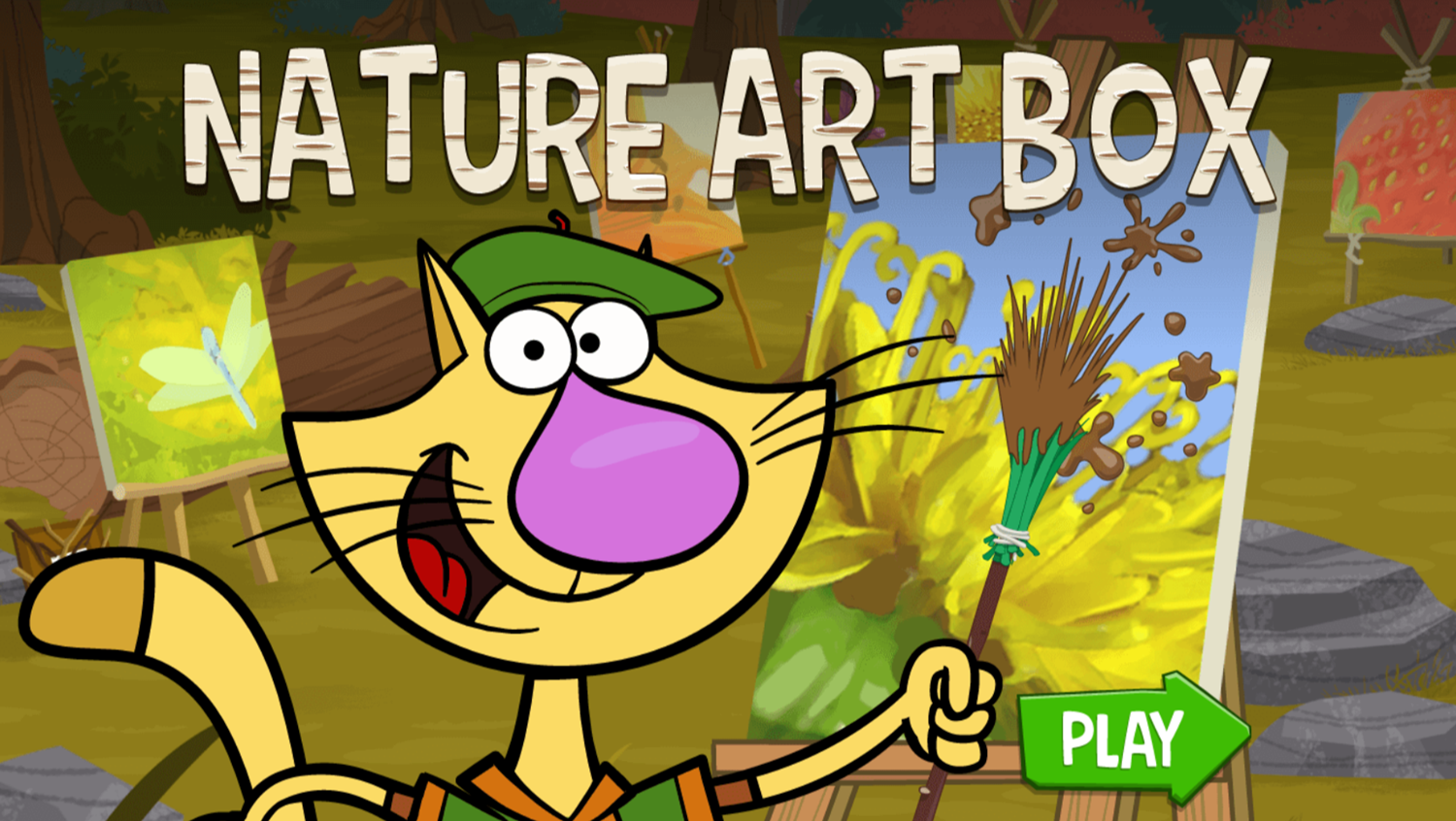 🕹️ Play Nature Cat Nature Art Box Game: Free Online Painting & Coloring ...