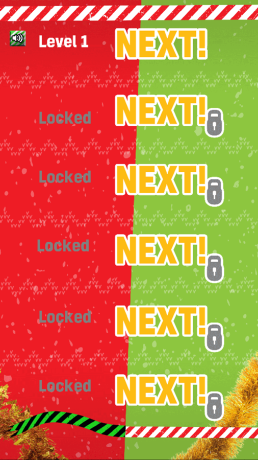 Naughty or Nice Game Level Select Screenshot.