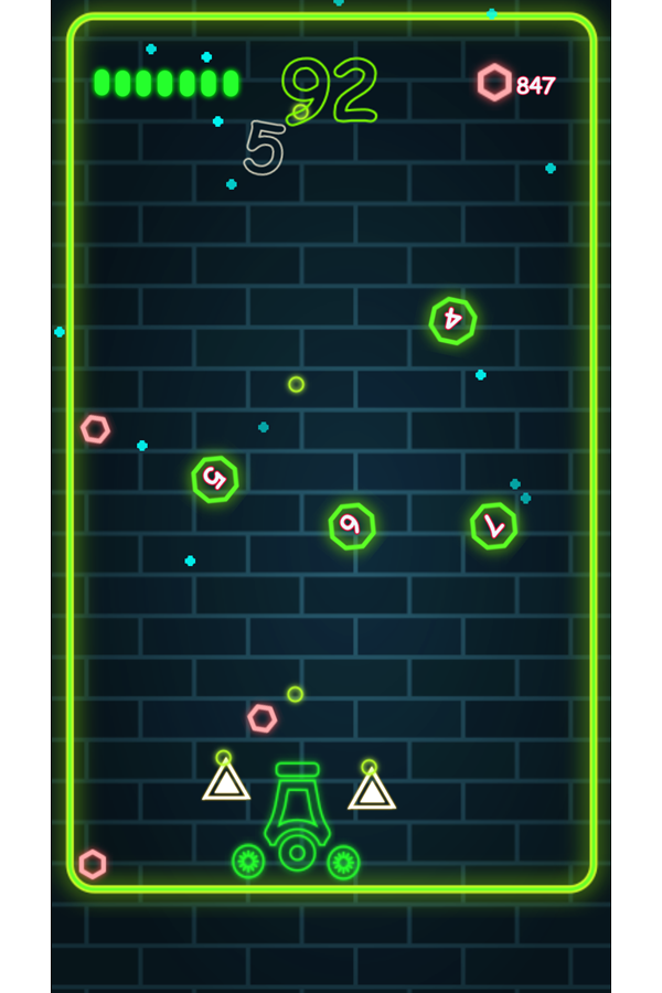 Neon Cannon Game Play Screenshot.