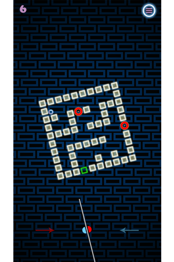 Neon Maze Control Game Screenshot.