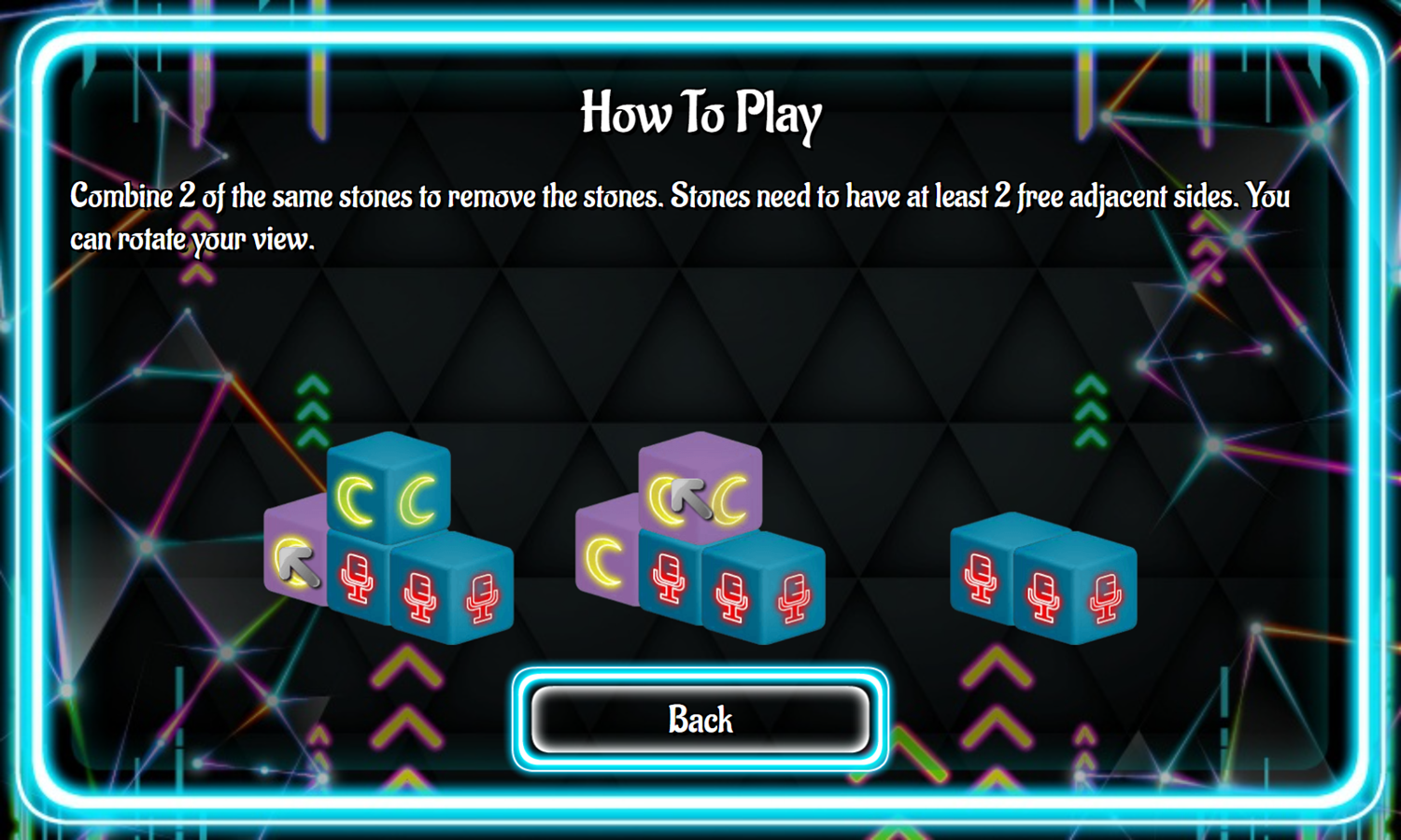 Neonjong 3D Game How To Play Screenshot.