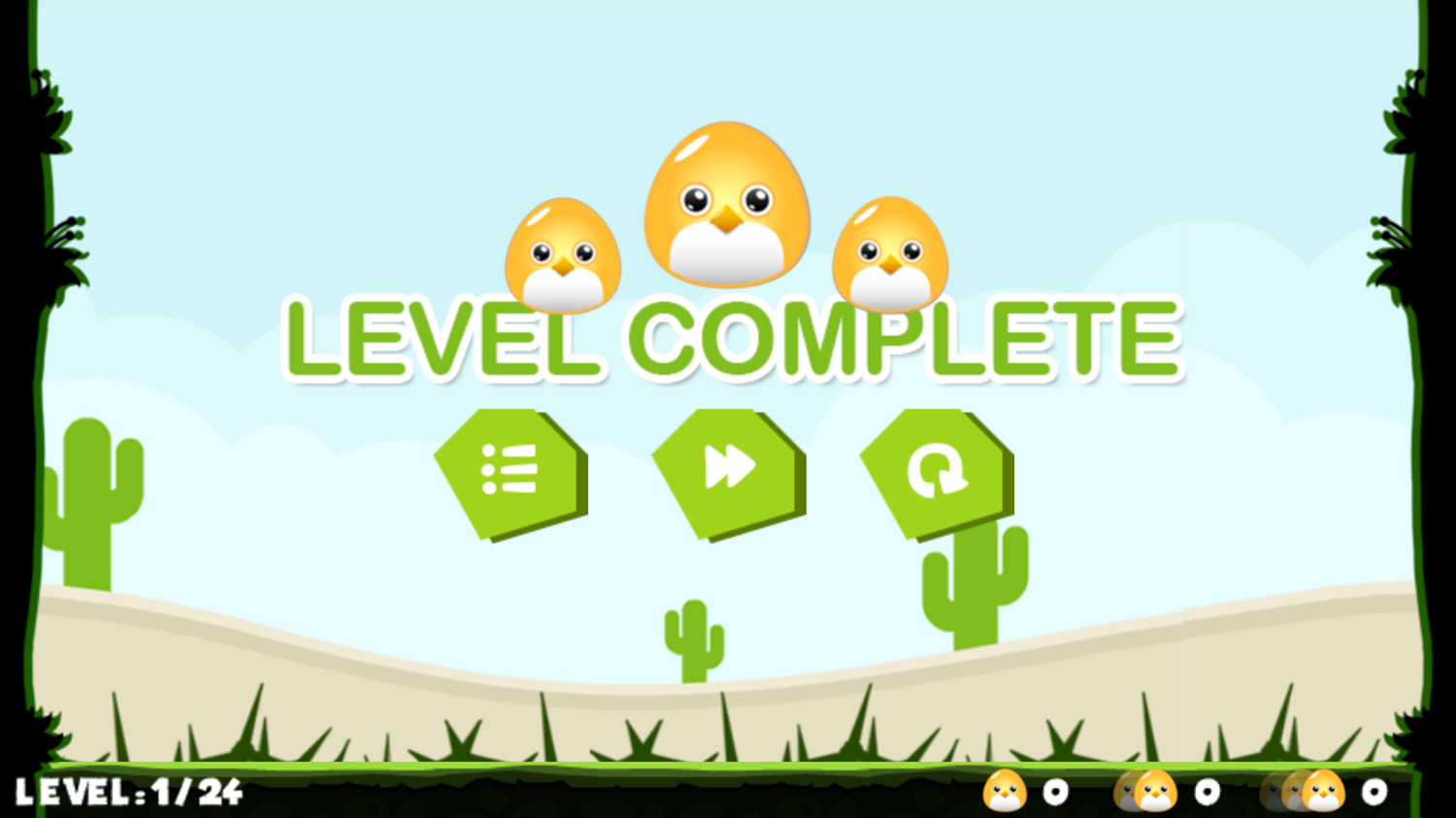 Nest Game Level Complete Screenshot.