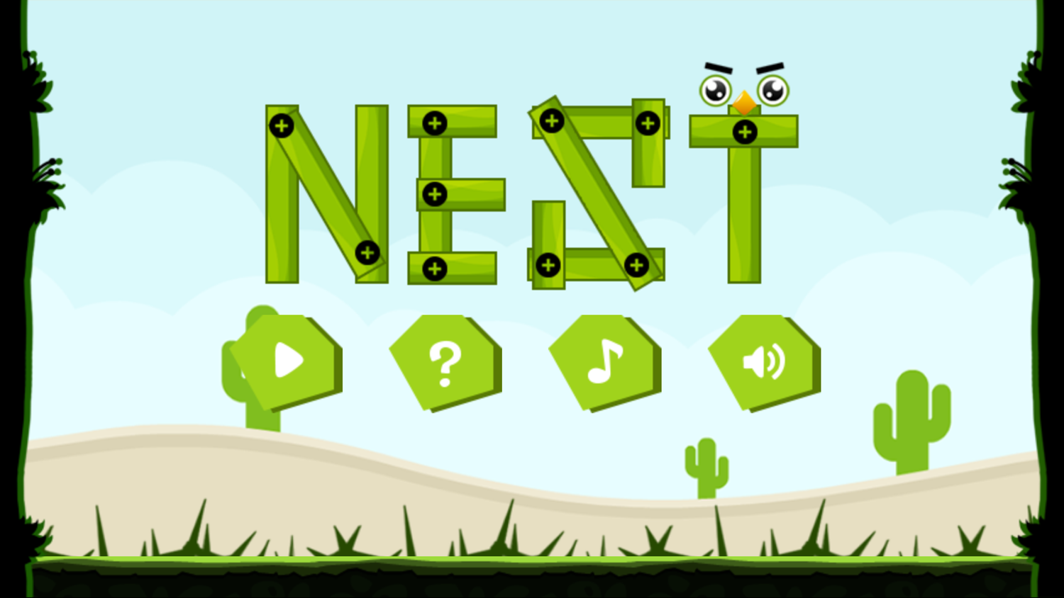 Nest Game Welcome Screen Screenshot.
