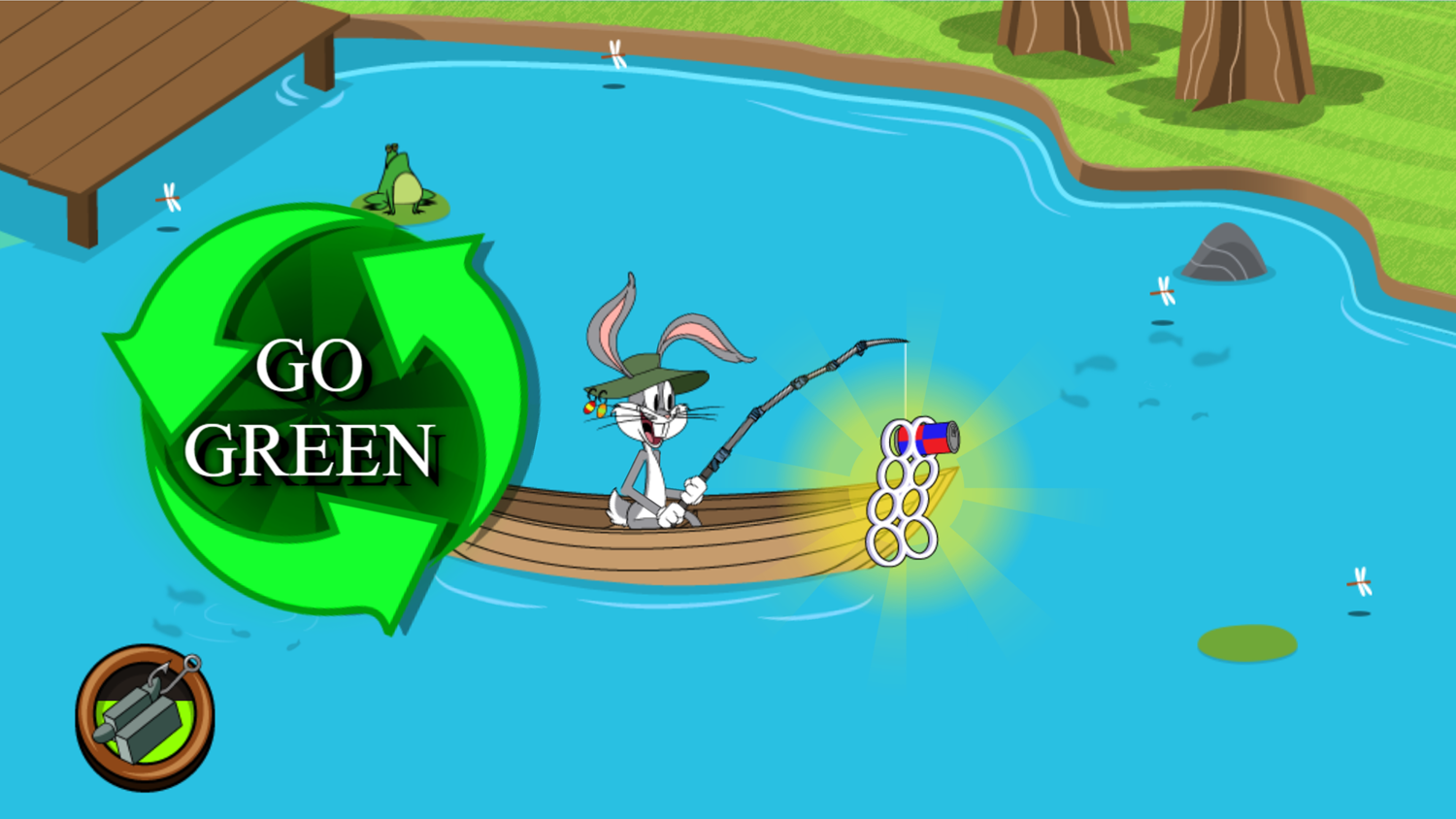 New Looney Tunes Gone Fishin Game Go Green Screenshot.