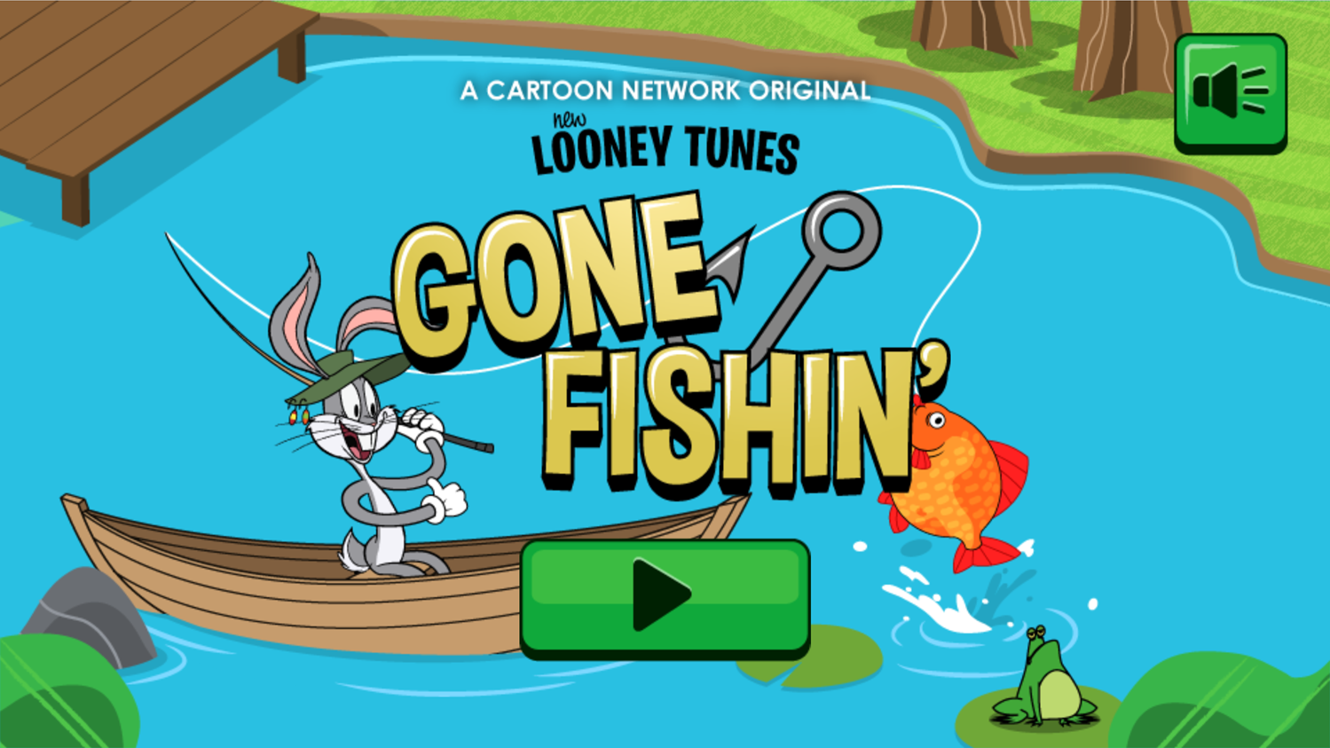 New Looney Tunes Gone Fishin Game Welcome Screen Screenshot.