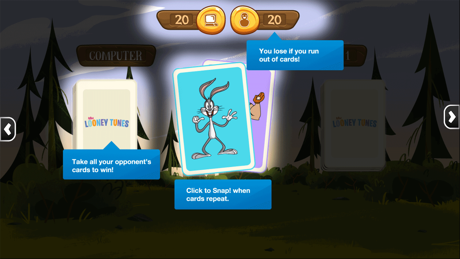 New Looney Tunes Snap Game How To Play Screenshot.