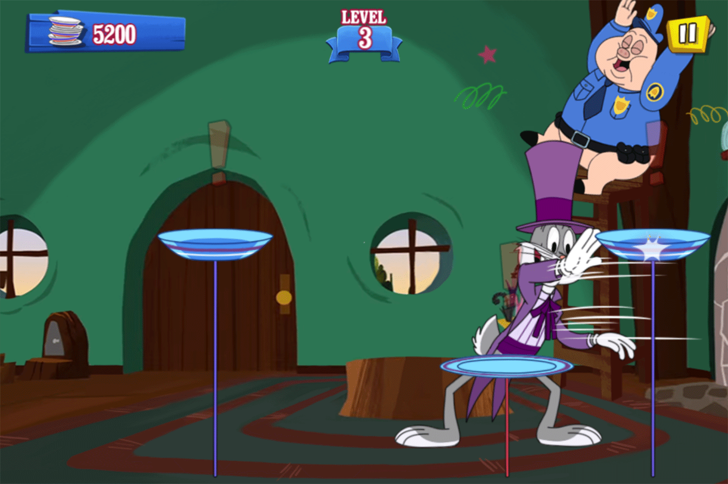 New Looney Tunes Tricky Plates Game Screenshot.