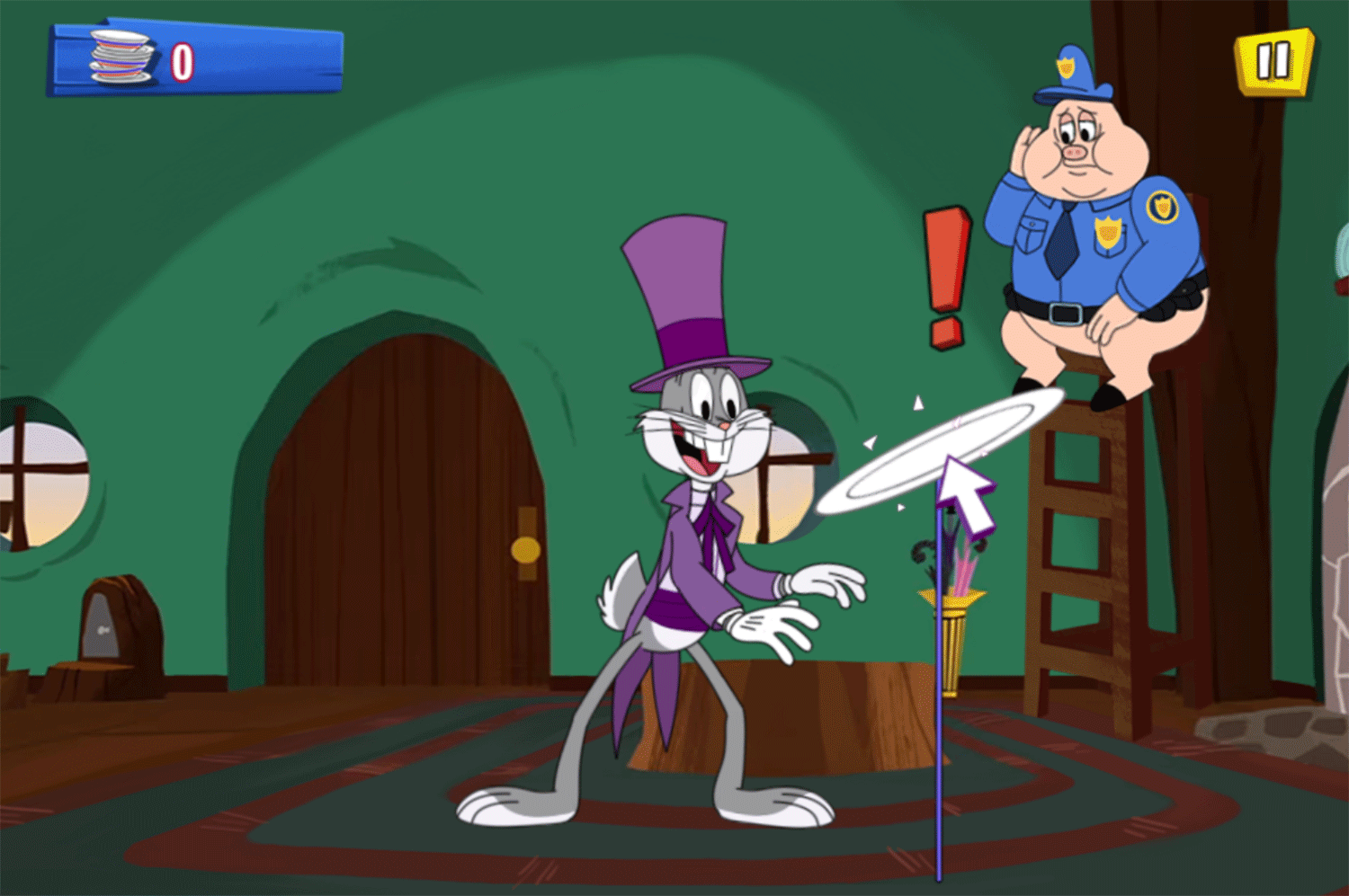 New Looney Tunes Tricky Plates Game How To Play Screenshot.