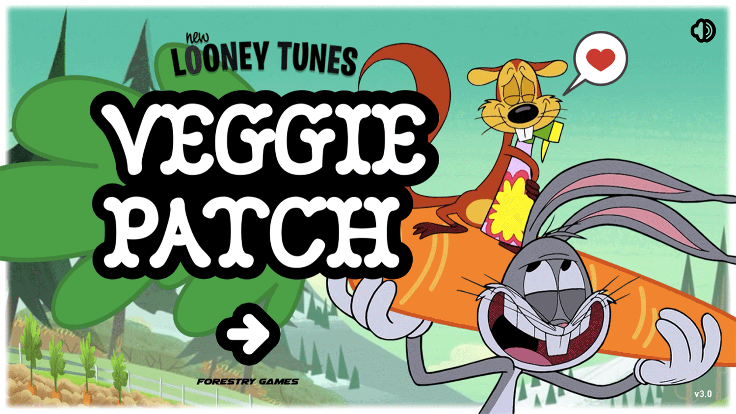 New Looney Tunes Veggie Patch Welcome Screen Screenshot.