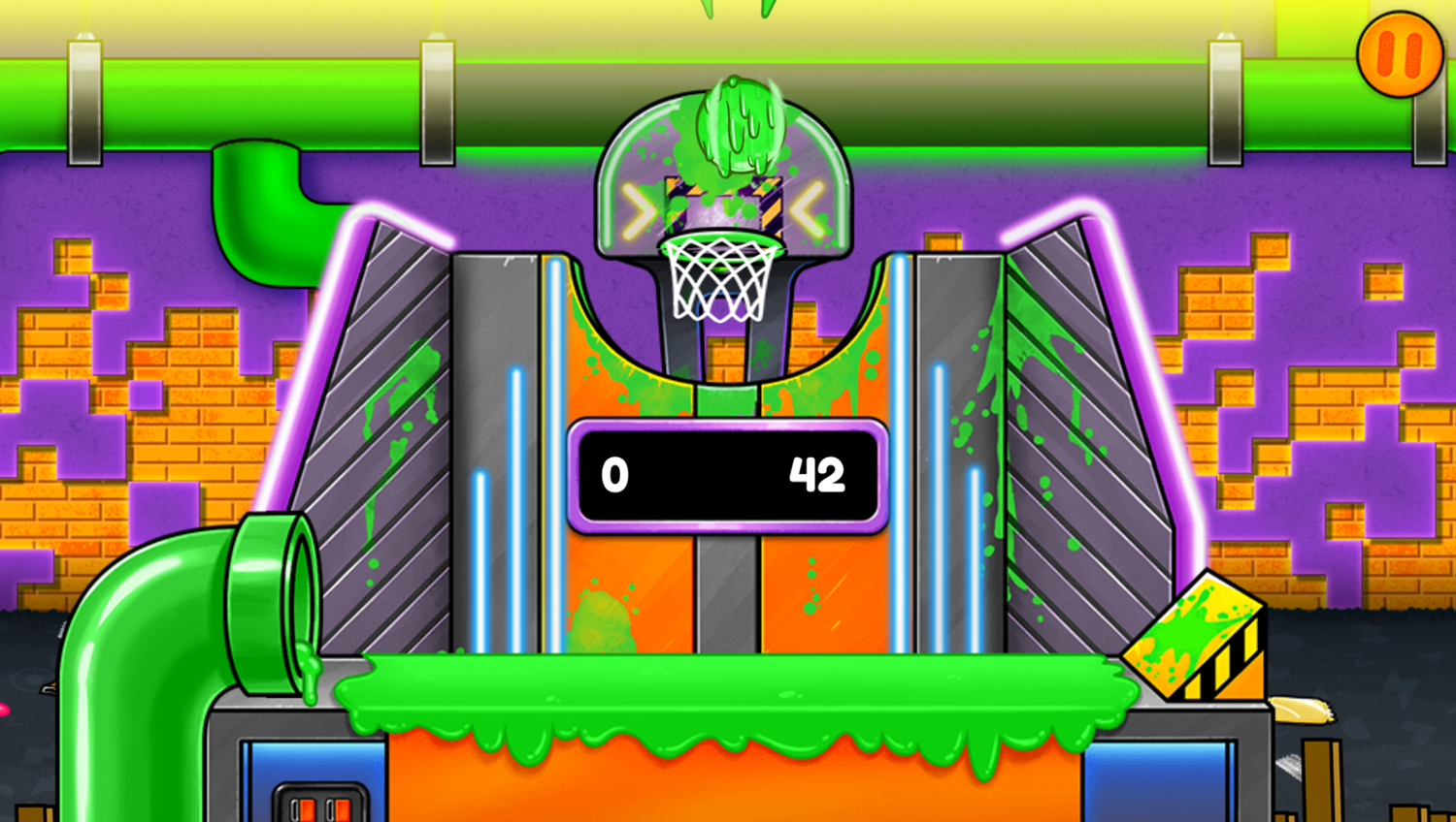 Nick Arcade Game Stage Select Basketball Screenshot.