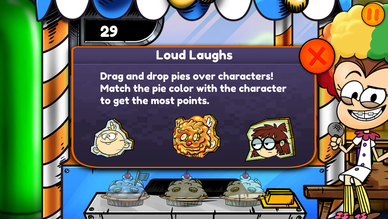 Nick Arcade Game Stage Select Loud Laughs How To Play Screenshot.