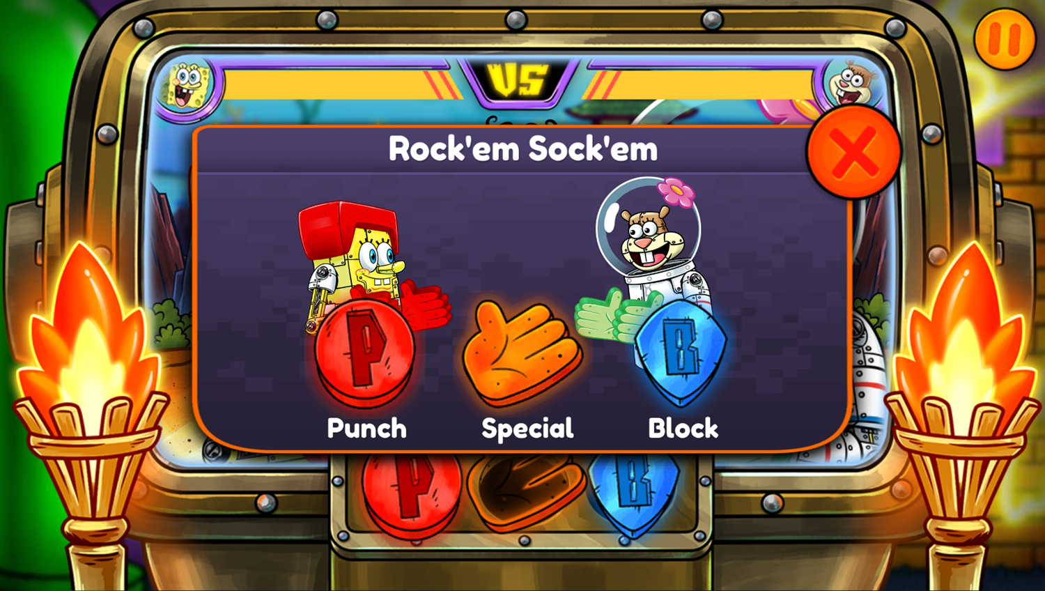 Nick Arcade Game Stage Select Rock'em Sock'em How To Play Screenshot.