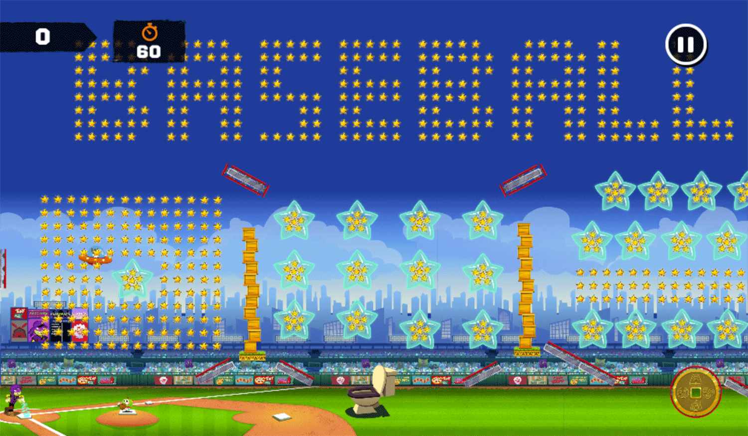 Nick Baseball Stars Derby Mode Screenshot.