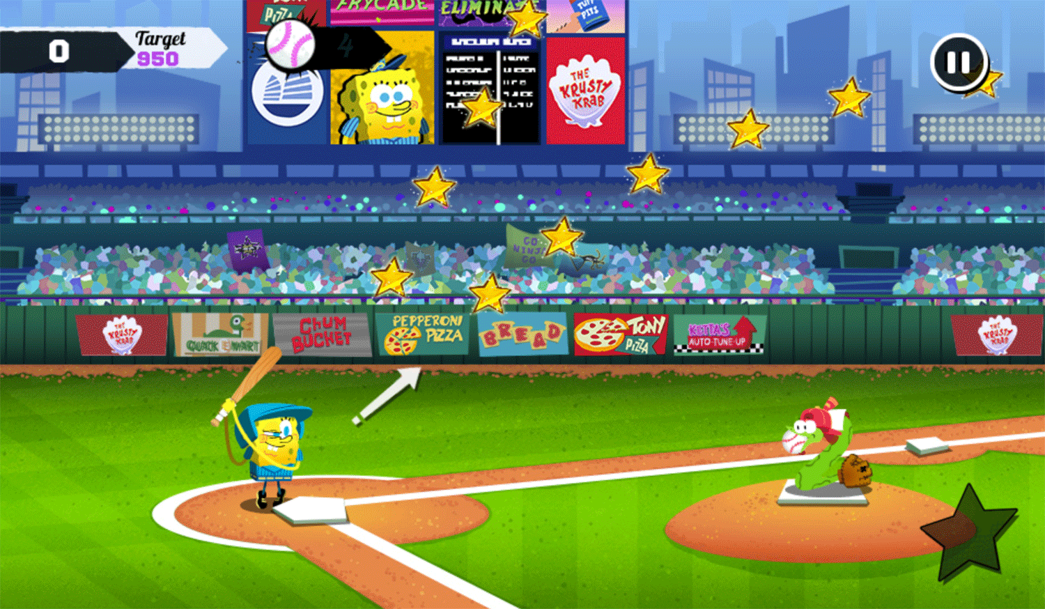 Nick Baseball Stars Game Screenshot.