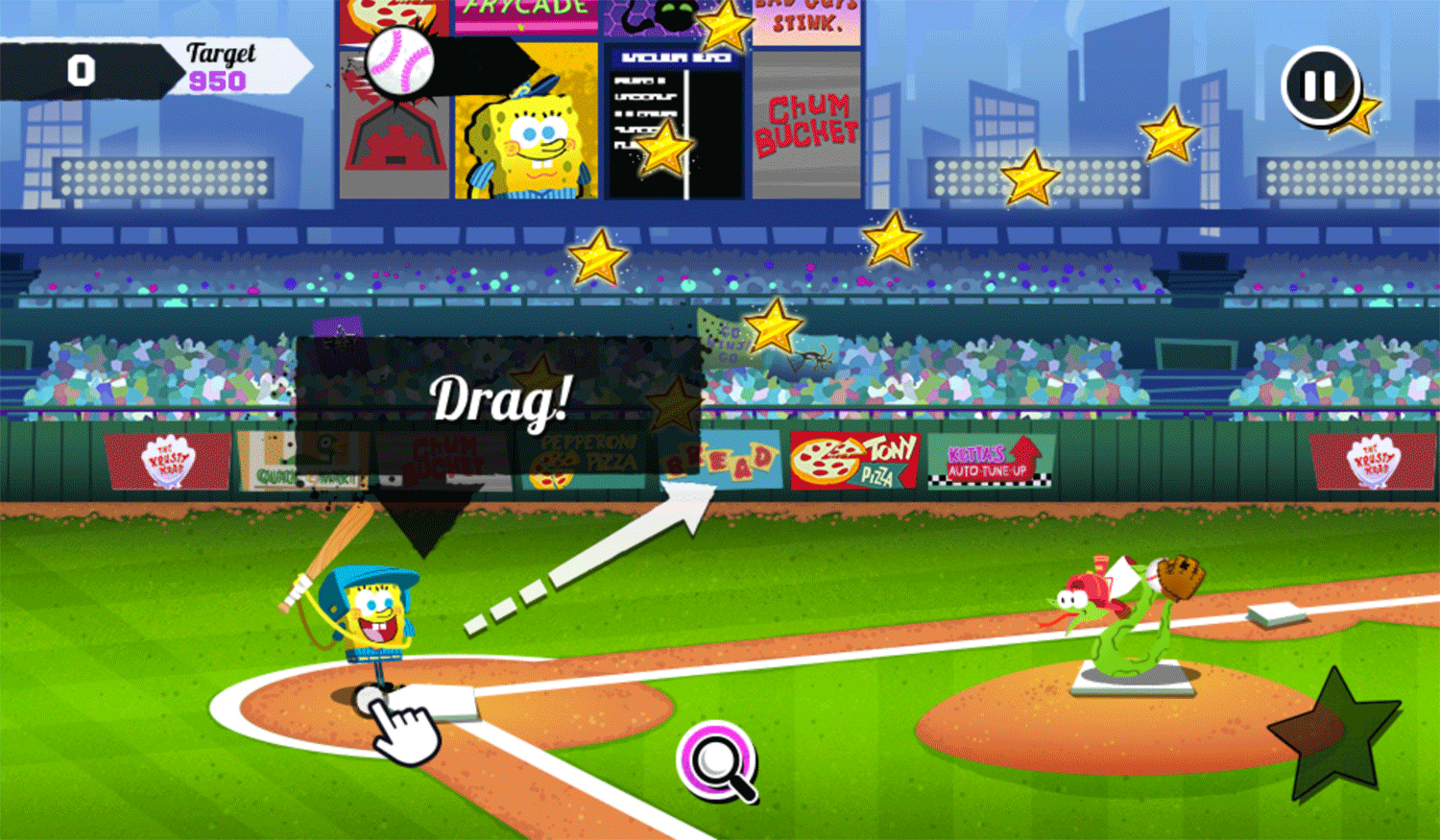 Nick Baseball Stars How To Play Screenshot.