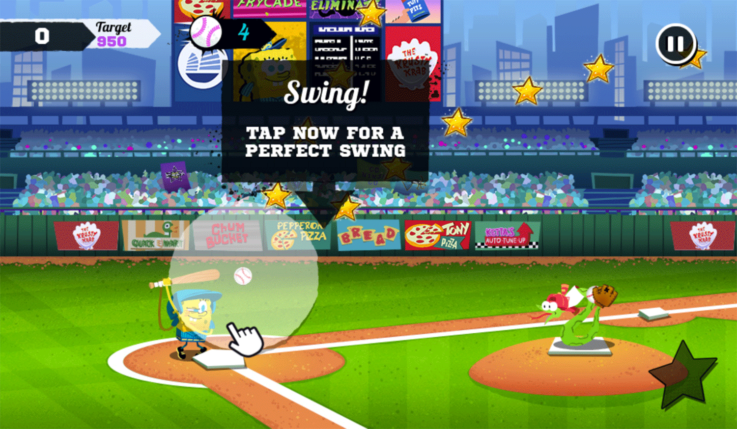 Nick Baseball Stars Instruction Screenshot.