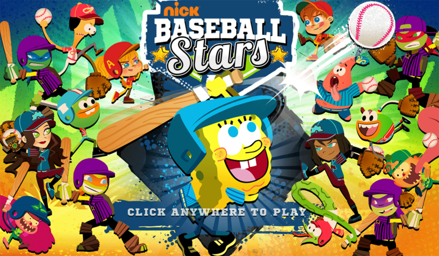 Nick Baseball Stars Welcome Screen Screenshot.