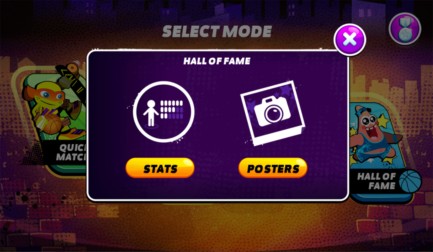 Nick Basketball Stars 2 Hall Of Fame Mode Select Screenshot.