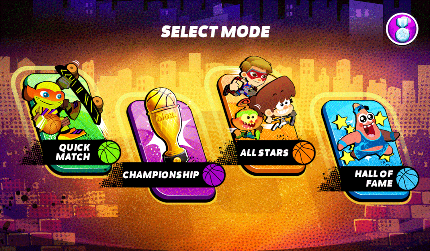 Nick Basketball Stars 2 Select Mode Screenshot.