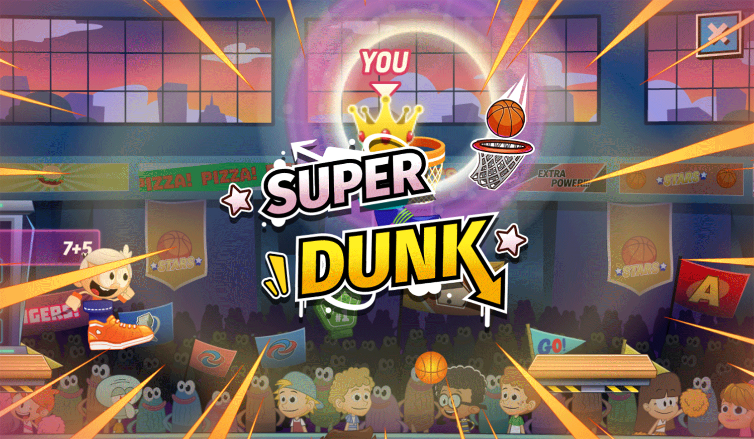 Nick Basketball Stars 3 Super Dunk Screenshot.