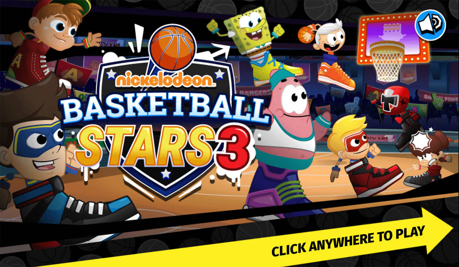 Nick Basketball Stars 3 Welcome Screen Screenshot.