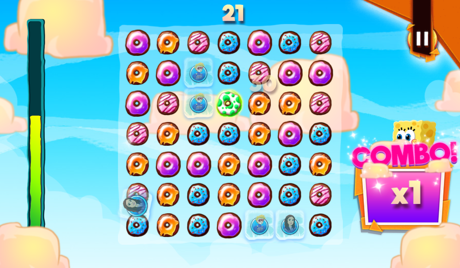 Nick Block Party 3 Game Mini Game Donut Frenzy Play Screenshot.