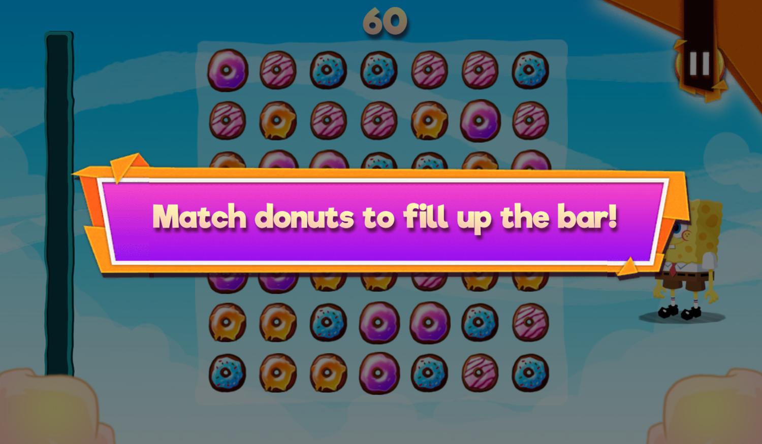 Nick Block Party 3 Game Mini Game Donut Frenzy How To Play Screenshot.