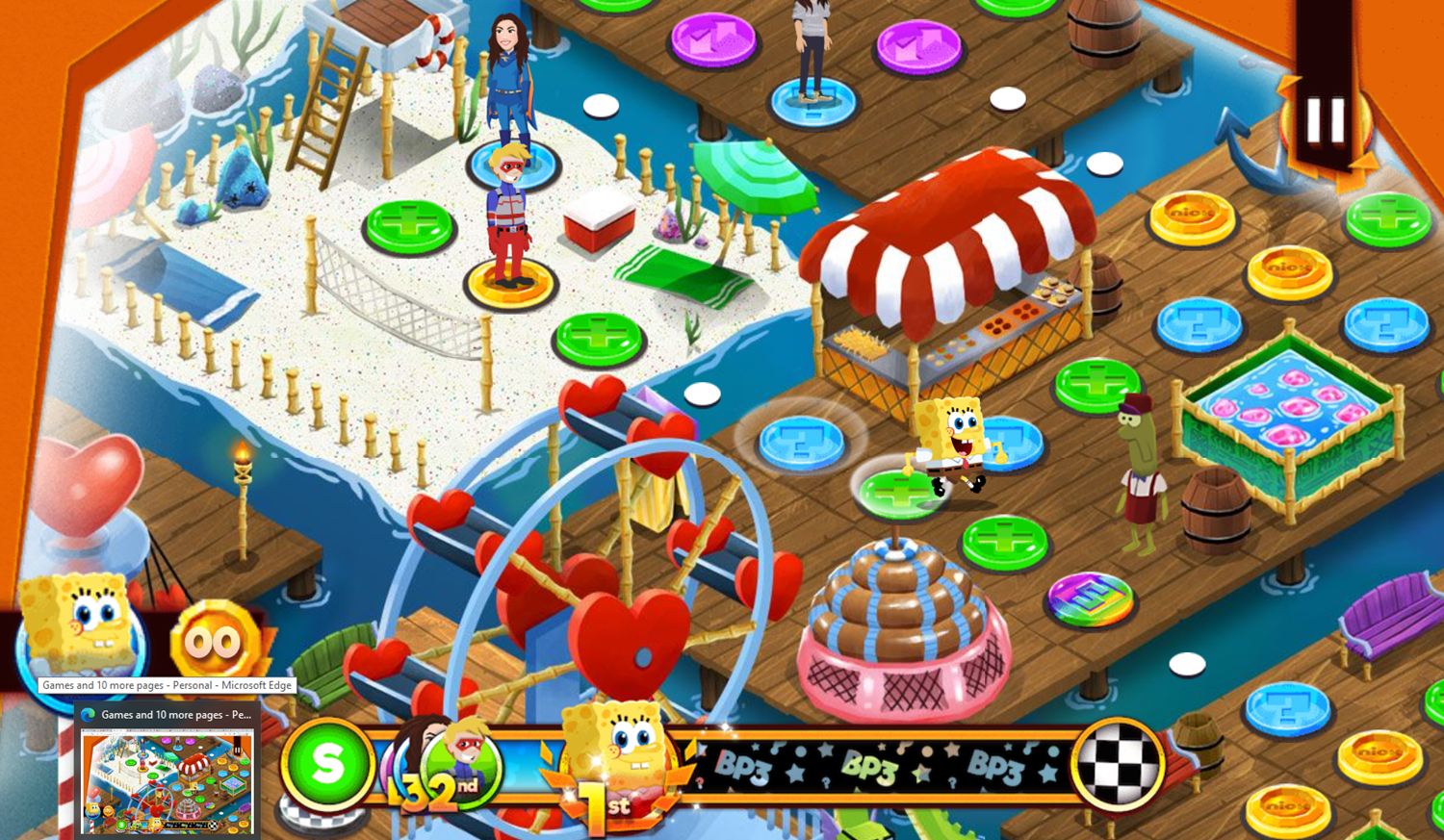 Nick Block Party 3 Game Move On Board Screenshot.