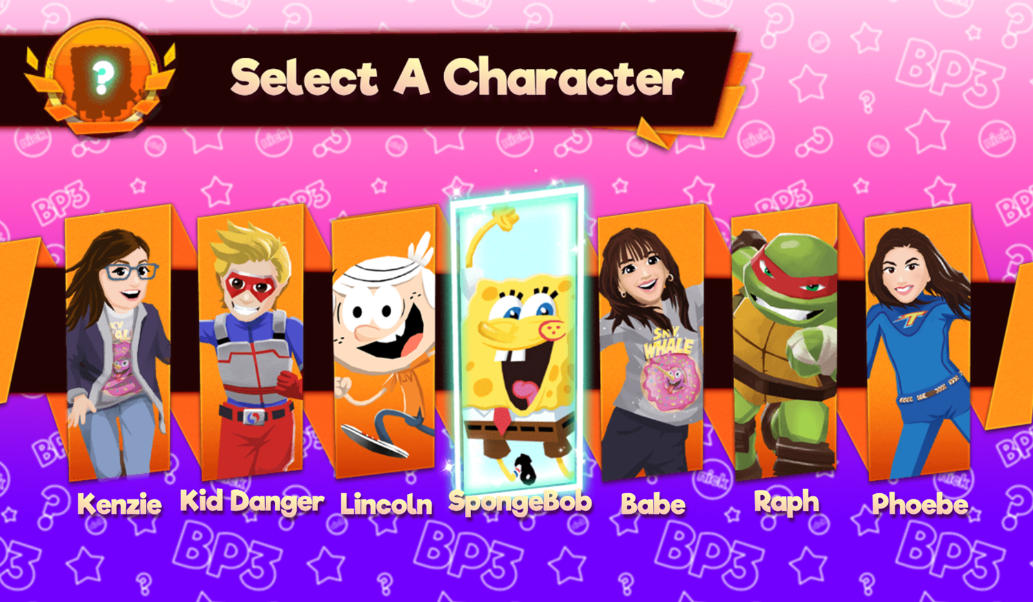 Nick Block Party 3 Game Select Character Screenshot.